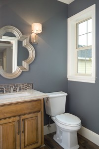 Benjamin Moore Pikes Peak Gray Bathroom Wall Color - Interiors By Color