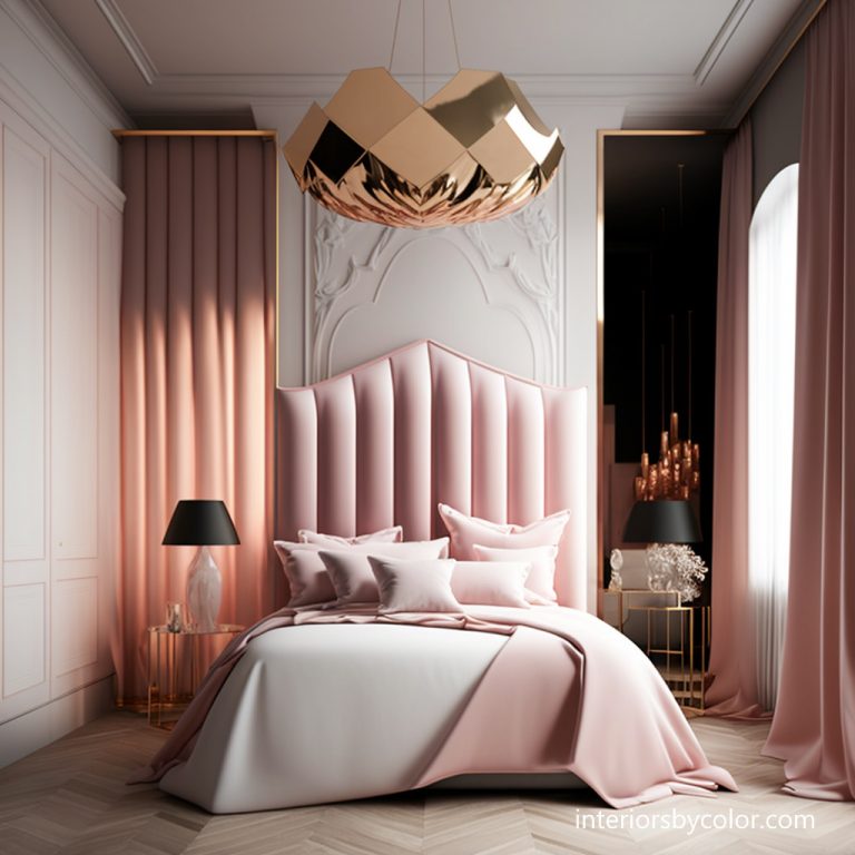 Glamorous Pink And Gold Bedroom Ideas Interiors By Color