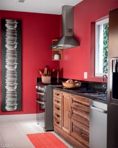 Red Walls in the Kitchen - Interiors By Color