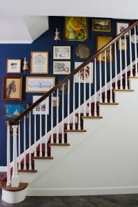 Blue and Red Entrance Painted in Benjamin Moore Washington Blue ...