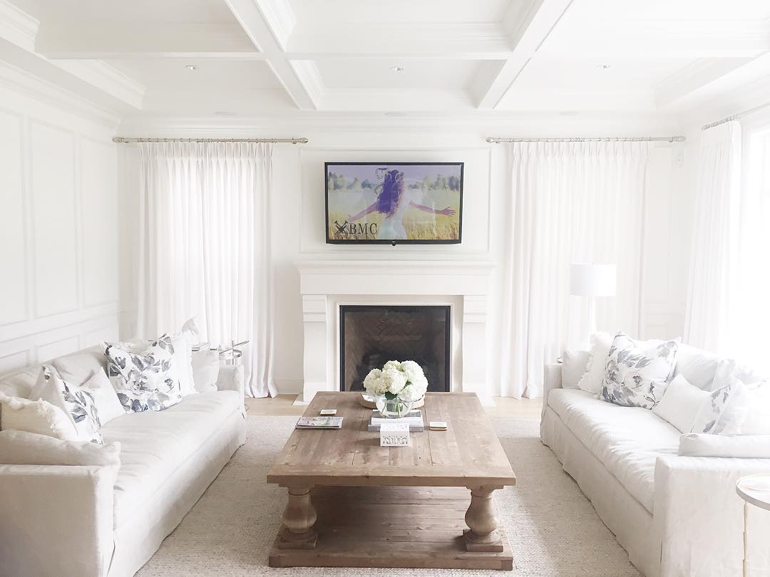 simply white living room