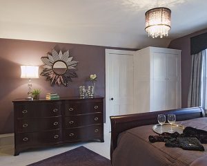 Benjamin Moore 1455 vintage eggplant paint master bedroom - Interiors ...