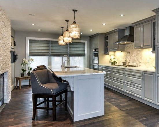 Traditional Kitchen in Pebble Gray - Interiors By Color