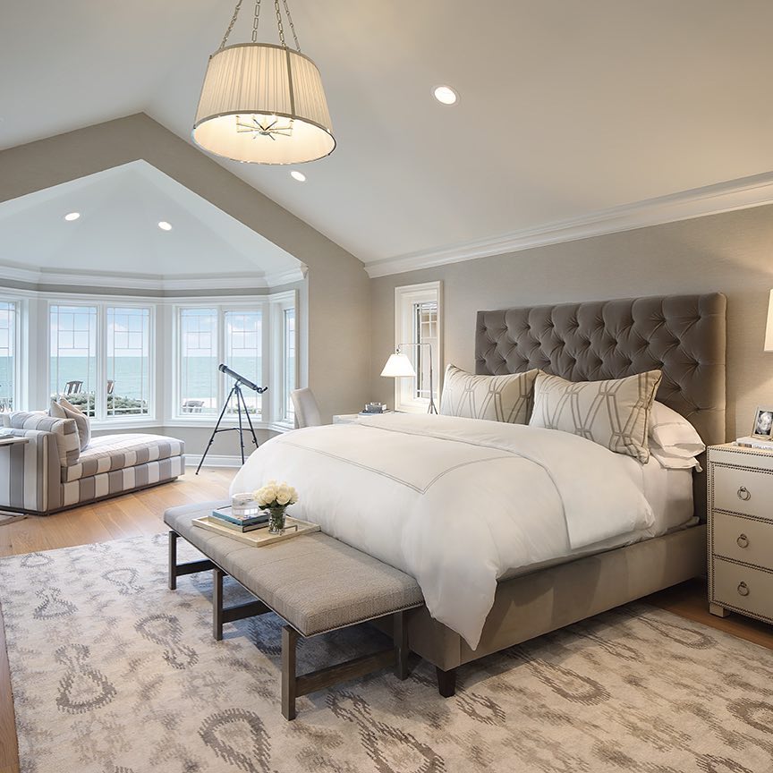 Monochromatic Gray Color Scheme Bedroom 