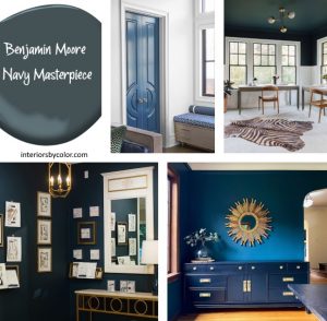 Benjamin Moore Navy Masterpiece Paint Color - Interiors By Color