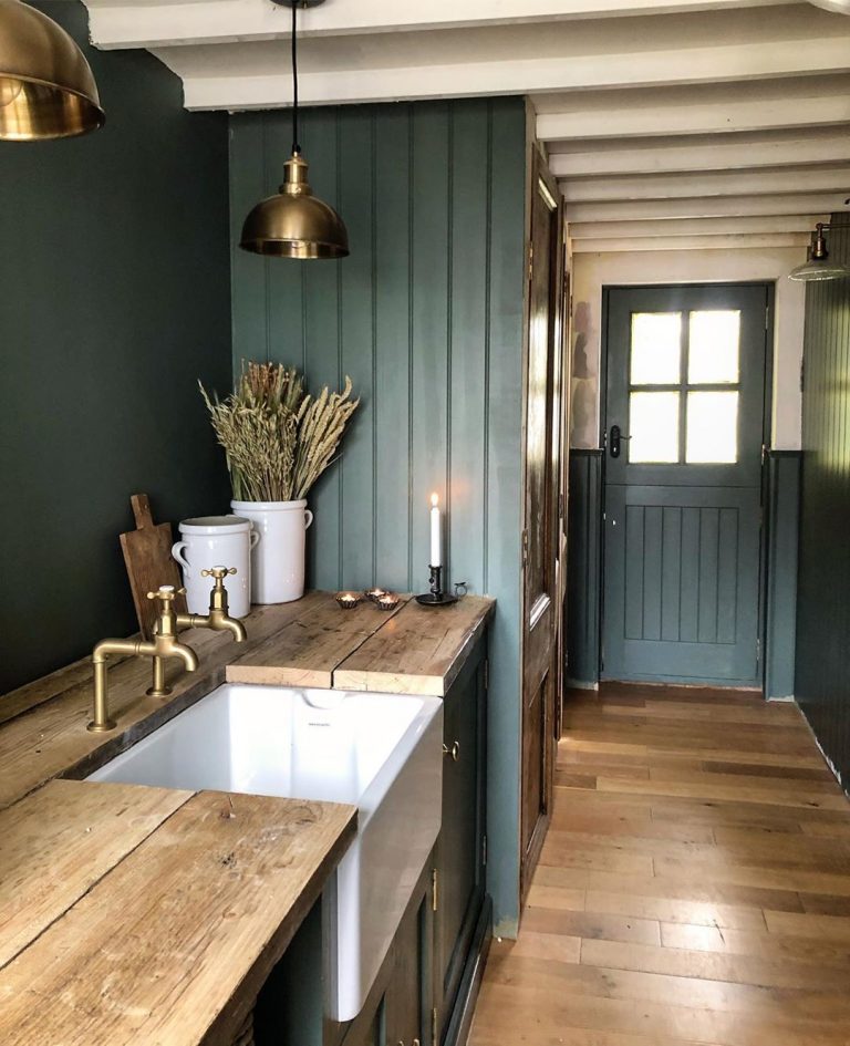 Farrow and Ball Green Smoke Paint Colour - Interiors By Color