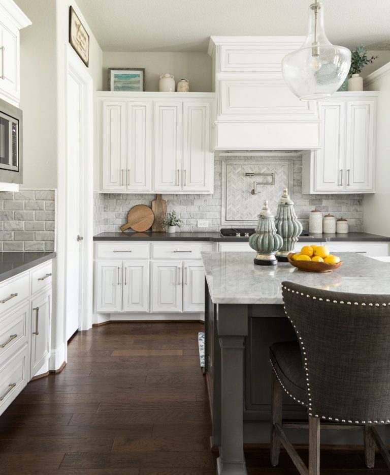 Kitchen Splashback Idea 2020 in Greige Neutrals - Interiors By Color