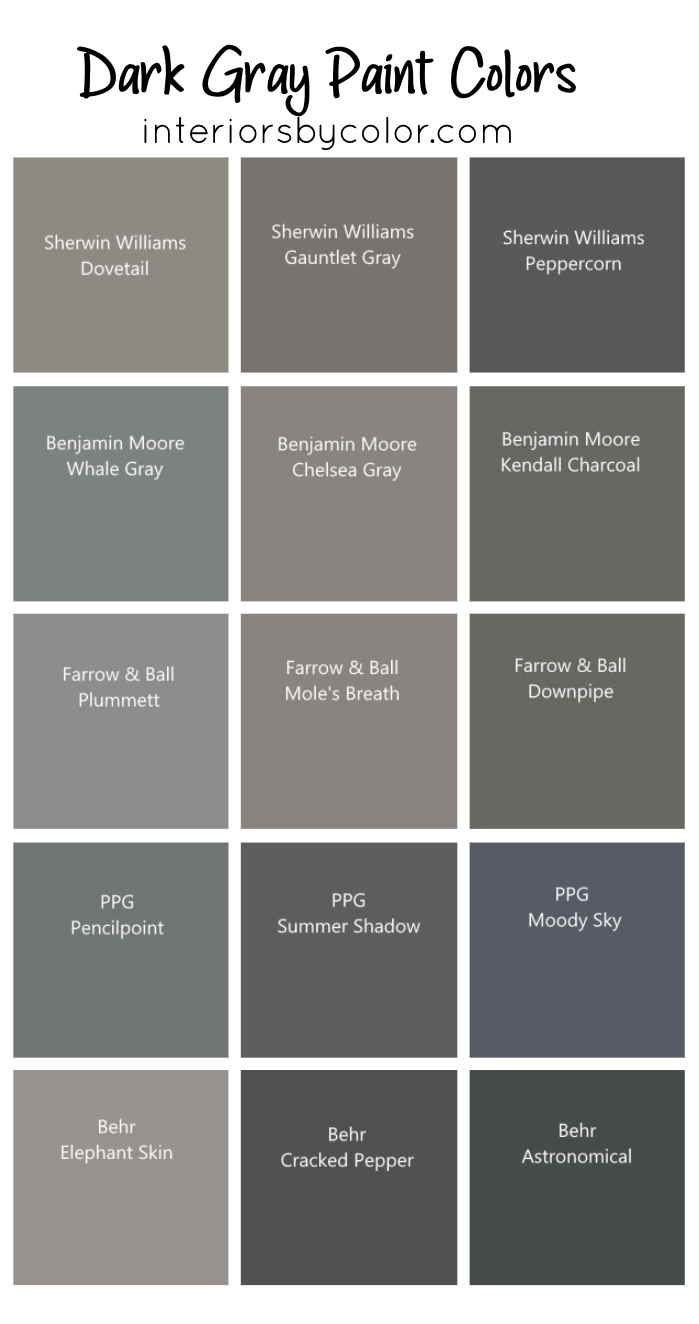 Benjamin Moore And Sherwin Williams Gray Paints Grey Paint Paint ...
