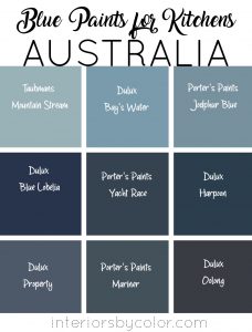 Blue Kitchen Cabinets Australia paint colours