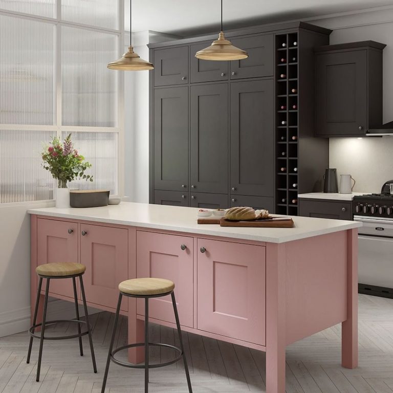 12+ Pink Paint Colors for Your Kitchen Cabinets that are Inspirational!