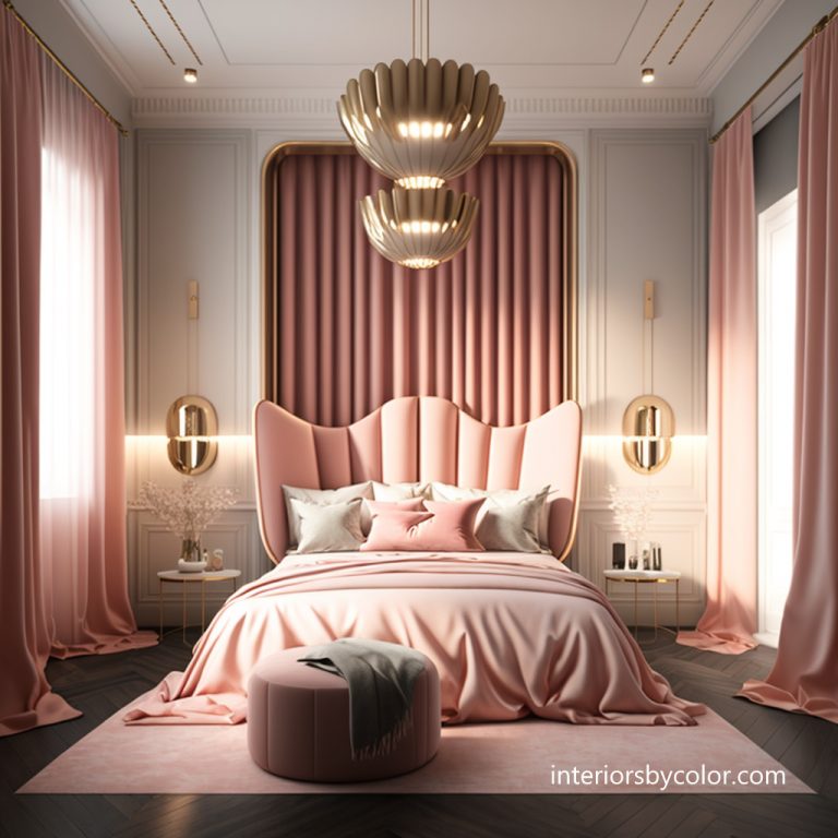 Glamorous Pink and Gold Bedroom Ideas - Interiors By Color