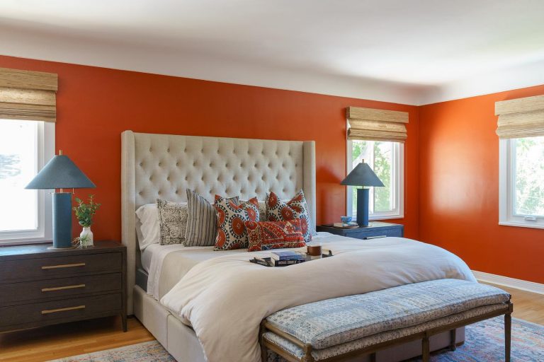 Orange Interior Color Schemes For 2023 Bedroom 768x512 