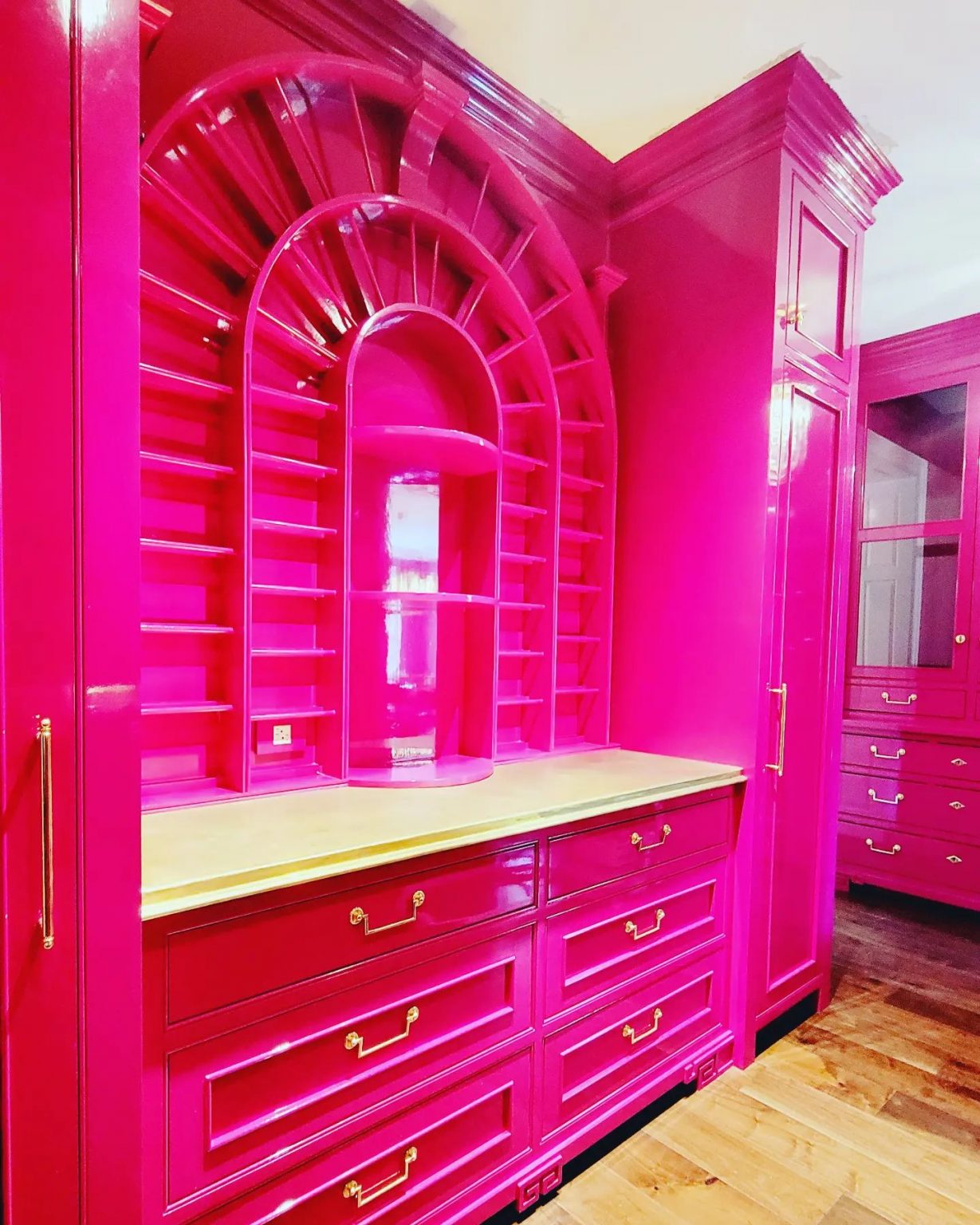 fuchsia-glossy-interior-paint-color-interiors-by-color