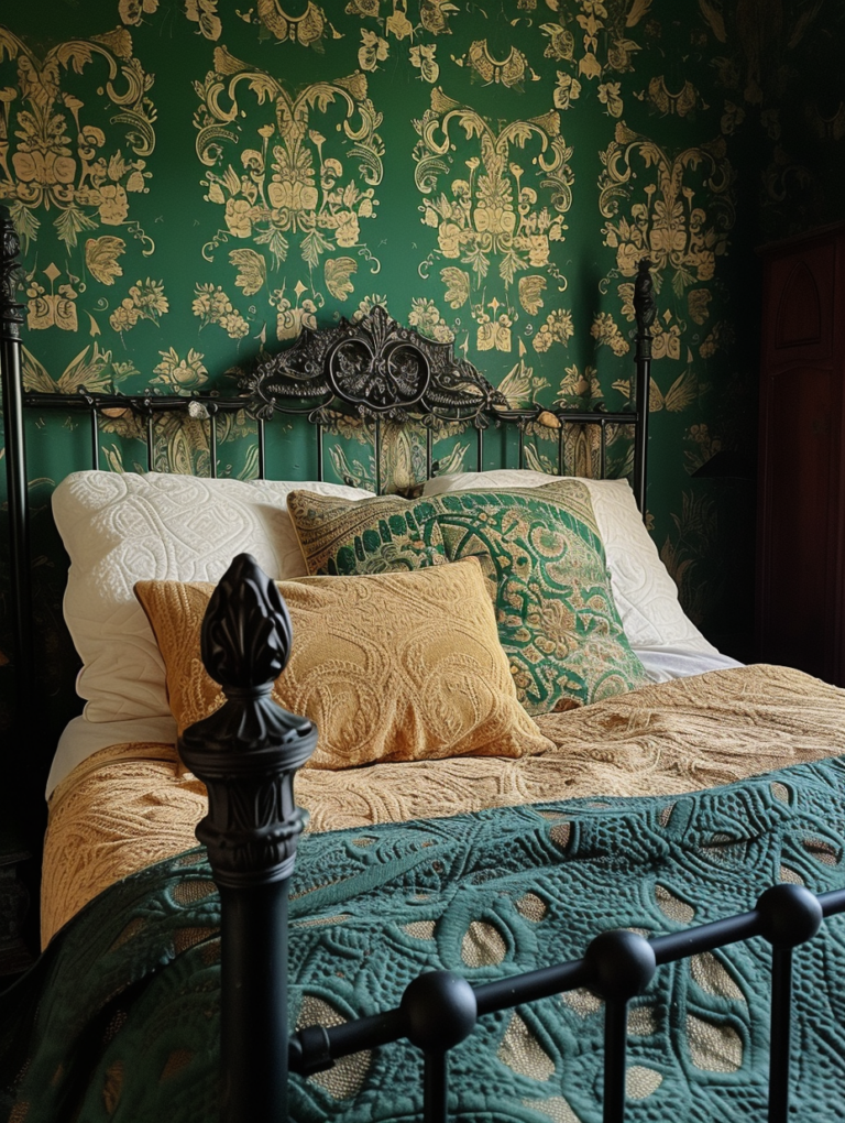 Maximalist Green Bedroom Ideas - Interiors By Color